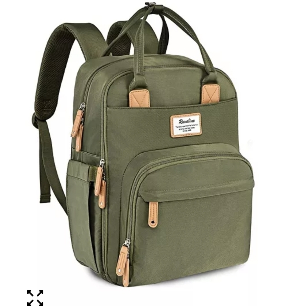 Ruvalino Army Green Baby Diaper Bag Backpack